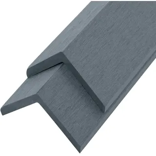 Home Deluxe - WPC Abschlussleiste FINEA - Farbe Hellgrau, 10 Stück - 110 x 4,5 x 4,5 cm I Abschlussprofil Abdeckleiste Abschlussschiene