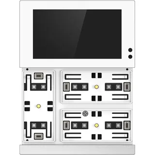 WALTZ Touch+ Pad - Basis Aluminium Silber für Wippen in Weiss - KNX Secure