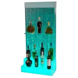 Xlmoebel Regal Barregal mit LED-Beleuchtung und Wasserwand-Effekt Sofort, Hergestellt in Europa weiß