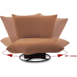 INOSIGN Drehsessel »Cremona« 360° drehbar mit Metallfuß braun