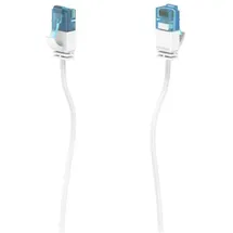 Hama Netzwerkkabel Flexi-Slim CAT-6a 10 Gbit/s, U/UTP 0,75 m Weiß