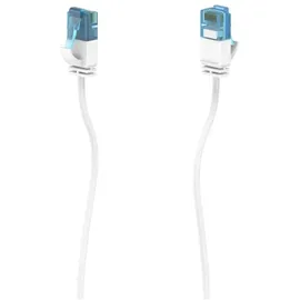 Hama Netzwerkkabel Flexi-Slim CAT-6a 10 Gbit/s, U/UTP 0,75 m Weiß