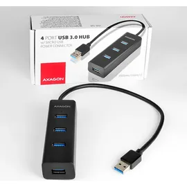 AXAGON HUE-S2B - USB 3.0, 4-Port Hub, inkl. microUSB Input