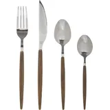 Secret de Gourmet 24P CUTLERY SET AMAZONIE, 24-teilig, mit Holzgriffen - Braun