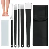 Granvoo 5 Stück Pediküre Messer, Pediküre-Messer-Set, Hornhautentferner aus Edelstahl, Fußreparatur-Set Professionelle, für Eingewachsene Zehennägel Hornhautentfernung