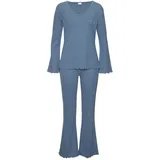 S.Oliver Damen Pyjama blau meliert Gr.32/34