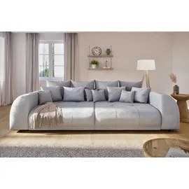 s-style möbel BIGSOFA Levana 5 Sitzer Hellgrau Cord-Stoff