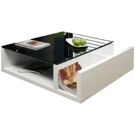 SalesFever Eleganter Wohnzimmertisch Schwarz Weiß MDF 100 x 30 x 100 cm