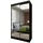 masseno Schwebetürenschrank BELLINA 120 x 216 x 61 cm Schwarz