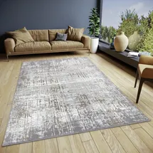 HANSE HOME Teppich HANSE HOME "Abstract", beige (creme,grau), B:57cm H:13mm L:90cm, Polyester, Teppiche, Teppich, strapazierfähig, pflegeleicht, robust, glänzend