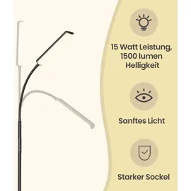 VASAGLE Stehlampe, Stehleuchte, Leselampe, 15 Watt