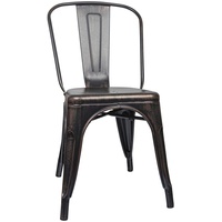 Mid.you Stuhl, Schwarz, Gold, Metall, konisch, 44x84x54 cm, stapelbar, Esszimmer, Stühle, Esszimmerstühle, Vierfußstühle