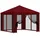 vidaXL Garten Pavillon 3 x 3 m inkl. 4 Seitenteile Bordeauxrot