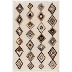 Innenteppich mit ethnischen Motiven, beige, 160 x 230 cm - Selena