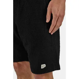 Pegador Shorts "Libco Structured Knit Shorts", Herren, Gr. XL, N-Gr, washed schwarz warm weiß, Web, Obermaterial: 70% Polyester, 30% Baumwolle, unifarben, regular fit ca. Mitte Oberschenkel, Hosen Shorts, Materialmix, regular fit