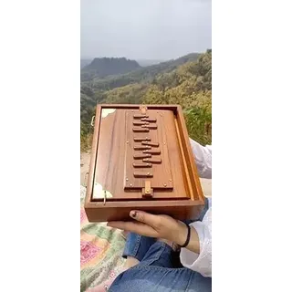 Amilav Collections Shruti-Box aus reinem Teakholz, Musikinstrument mit Tasche, Holztasten, Shruti-Box, 440 Hz, gestimmt, 30,5 cm