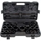 Kraftnuss Schlagschrauber Nüsse 1" - 3/4" 17 - 65 mm Satz 26 tlg Steckschlüssel PKW LKW Traktor Cr-Mo