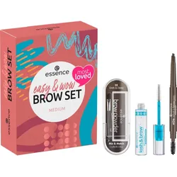 essence easy & WOW Geschenkset für die Augenbrauen Farbton Medium
