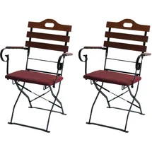 MCW Biergartenstuhl MCW-J40 2er-Set 0 x 0 x 0 cm braun/rot