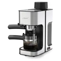 Maestro MR-411 schwarz/silber mit Milchaufschäumer und Tassenwärmer