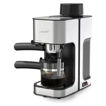 Maestro MR-411 schwarz/silber mit Milchaufschäumer und Tassenwärmer