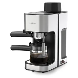 Maestro MR-411 schwarz/silber mit Milchaufschäumer und Tassenwärmer
