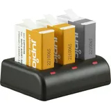 JUPIO Kit: Enduro Battery GoPro HERO 10/11/12 AHDBT-901 (2x) + Compact USB Triple Charger