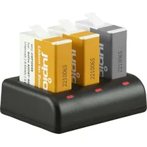JUPIO Kit: Enduro Battery GoPro HERO 10/11/12 AHDBT-901 (2x) + Compact USB Triple Charger