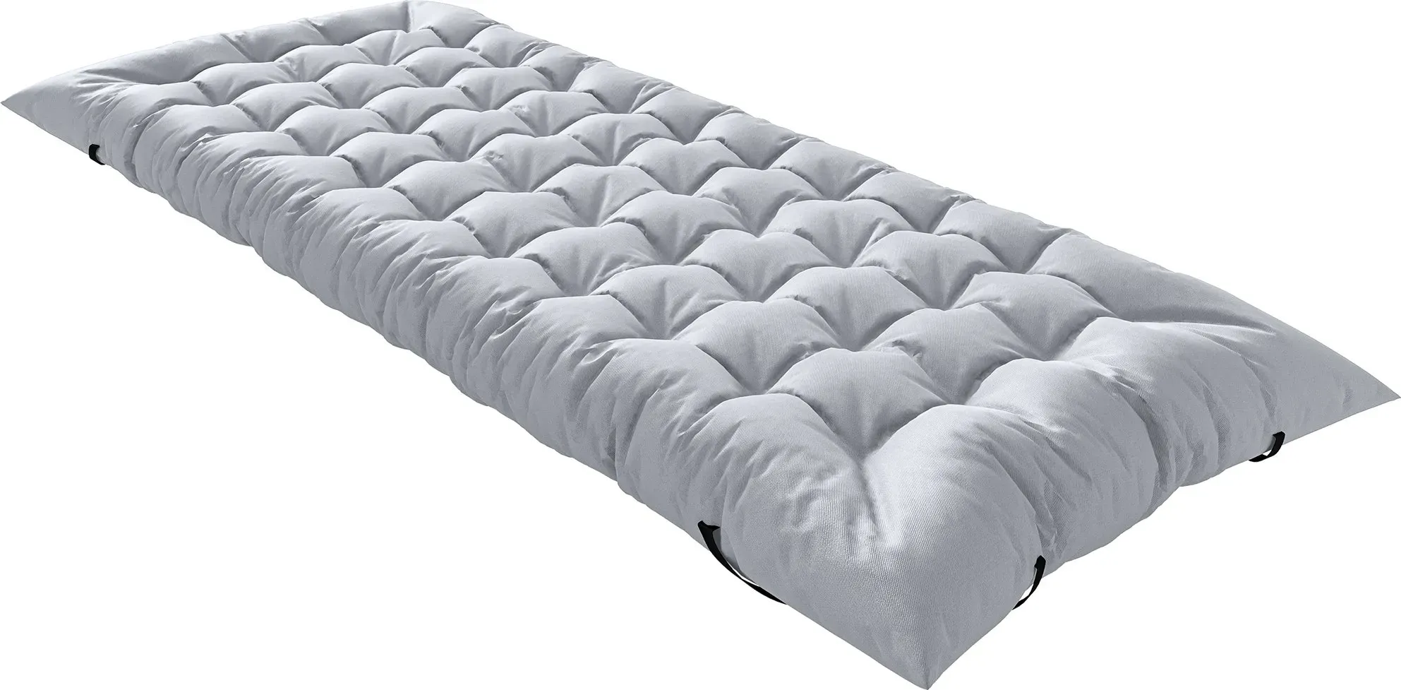 Outsunny Camping Isomatte, Campingmatratze, 8cm Dick Schlafmatte mit rutschfester Hülle Gurten, faltbare Rollmatratze für Camping, 200 x 80 cm, Hellgrau   Aosom