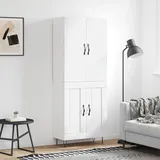 vidaXL Highboard Hochglanz-Weiß 69,5x34x180 cm Holzwerkstoff