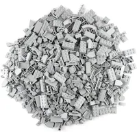 LEGO Steine Hellgrau gemischt - 500 Stück - Light