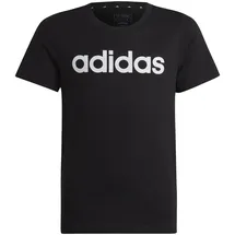 adidas Essentials Linear Logo Slim Fit T-Shirt, schwarz - 164
