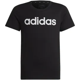 adidas Essentials Linear Logo Slim Fit T-Shirt, schwarz - 164