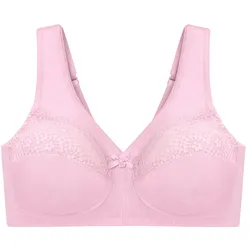 GLAMORISE Atmungsaktiver MagicLift-BH - Pink meliert Unterwäsche   Damen 