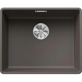Blanco Subline 500-F links Flächenbündig vulkangrau Handbetätigung 527 x 427 mm