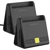 Xystec Kartenleser: 2er-Set USB-Chipkartenleser für Smart-, SIM- und Speicher-Karten, HBCI (Chip-Kartenleser, Laptop, Karte)