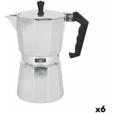 Quttin Italienische Kaffeemaschine Quttin 6 Tassen Aluminium (6 Stück)