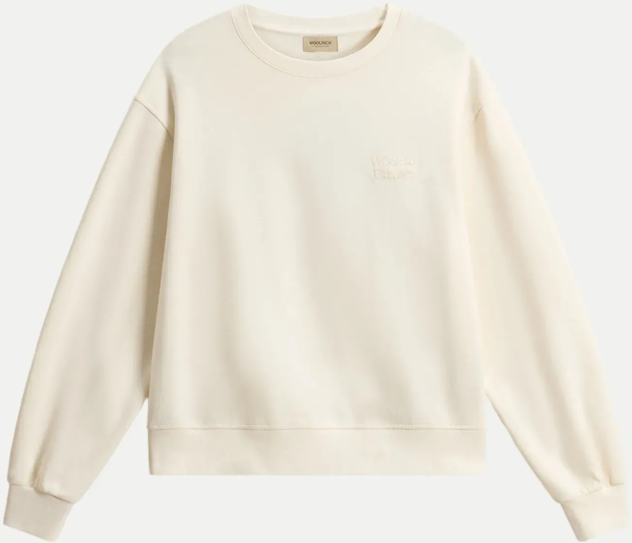 Sweatshirt mit Rundhalsausschnitt Weiß M