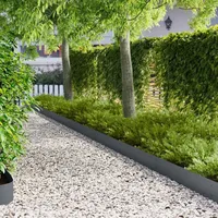 Raseneinfassung 20 pcs 103 x 20 cm Metall Anthrazit - Beeteinfassungen c3627 - Grau