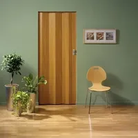 Falttür Schiebetür Lamellentür Nischentür aus Kunststoff Faltwand 84x205cm (Modell 2 altholzeffekt)