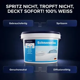 Plid Schneeweiß Wandfarbe weiß matt 5 l