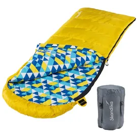 Skandika Deckenschlafsack Dundee | 3 Jahreszeiten, bis -20°C, | 220x80 cm - RV rechts) GELB No Size