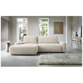 Selsey Ecksofa mit Schlaffunktion, Breitcord-Bezug, creme, - Beige