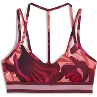 Puma Floral Ribbon Strappy Bra Ruby Shimmer XS