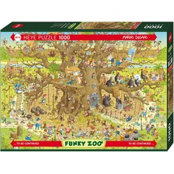 HEYE Puzzle Monkey Habitat, 1000 Puzzleteile, Made in Germany bunt