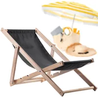 Kadax Liegestuhl, Strandstuhl aus Holz, Sonnenliege "Tulon" mit Traglast