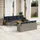 vidaXL 11-teiliges Gartensofa-Set mit Kissen, grau, Polyrattan - Grau
