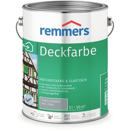 Remmers Deckfarbe, fenstergrau (RAL 7040), 5 l