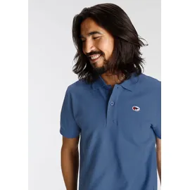 KangaROOS Poloshirt Kurzarm, mit Polokragen, aus Piqué-Stoff, aus 100% Baumwolle, Gr. S (44/46), blau, , 77388217-S