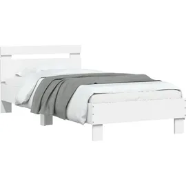 vidaXL Bettgestell 90 x 190 cm Weiß